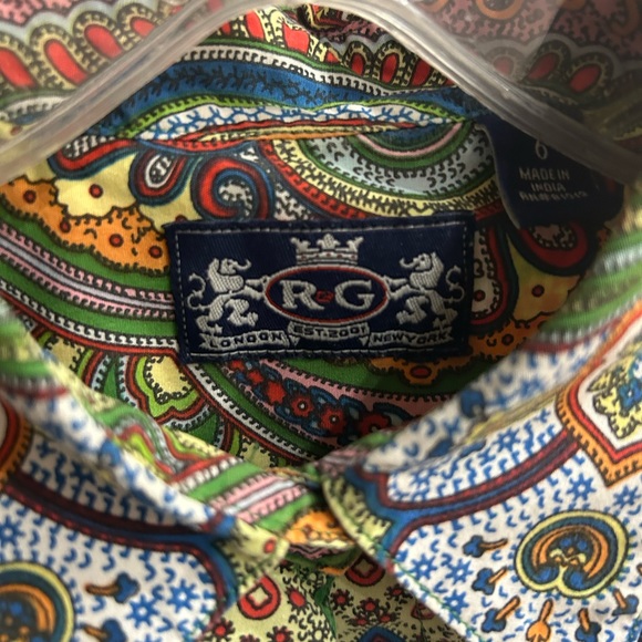 R & G London-vintage gorgeous button up paisley blouse! SUCH A UNIQUE FI… - Picture 3 of 7